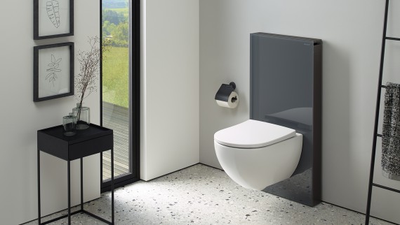 Badezimmer mit Geberit Monolith Sanitärmodul (© Geberit) Badezimmer mit Geberit Monolith Sanitärmodul (© Geberit)