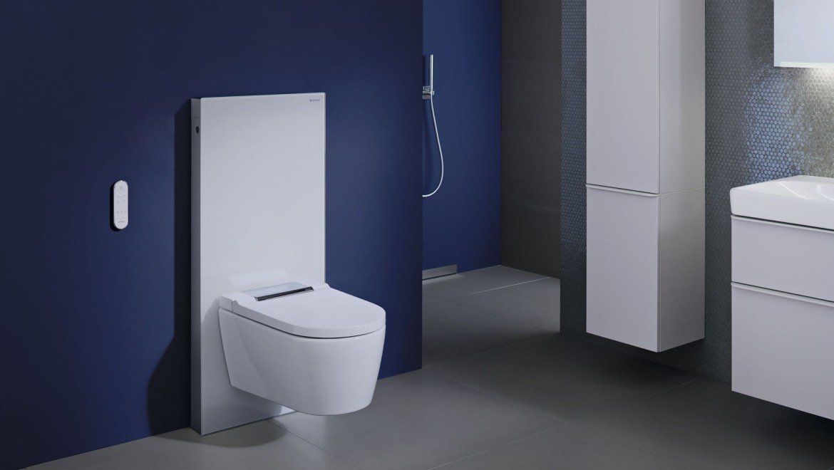 Geberit Monolith Sanitärmodul mit Dusch-WC Geberit AquaClean Sela