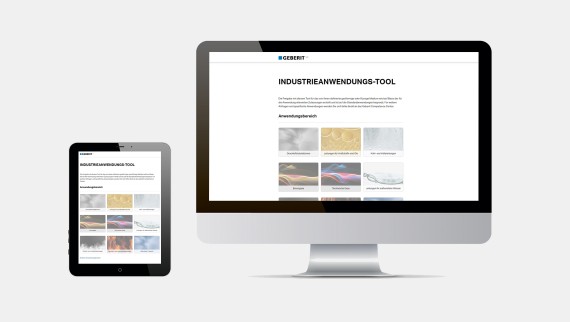 Industrieanwendungstool - Ansicht im Browser Industrieanwendungstool - Ansicht im Browser