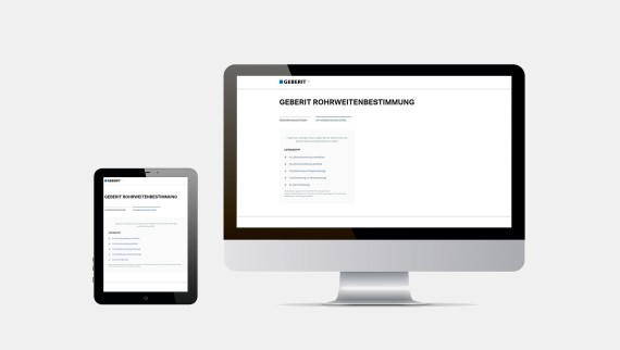 Rohrweitenbestimmer - Ansicht des Tools Rohrweitenbestimmer - Ansicht des Tools