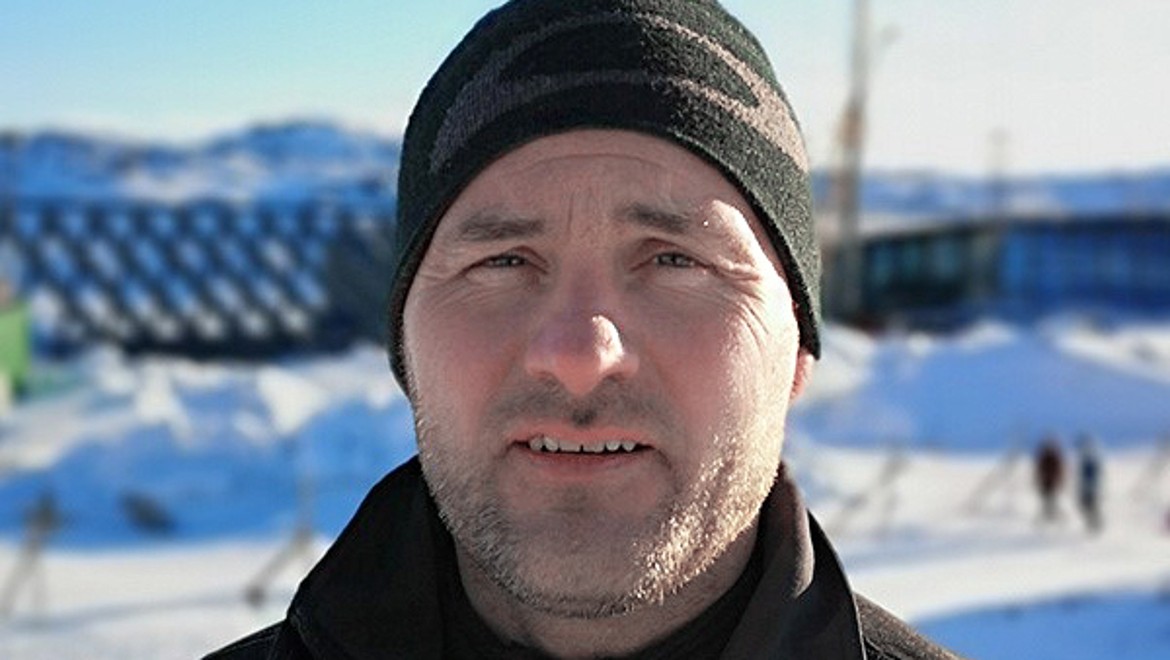 Jesper Bredahl, Mitinhaber der Sanitär- und Elektrofirma VVS og El Firmaet A/S in Ilulissat (© Adam Mørk)